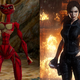 To the left: the very first Lara doppelganger in Tomb Raider. To the right, the thankfully more covered advanced doppelganger in Tomb Raider Underworld.